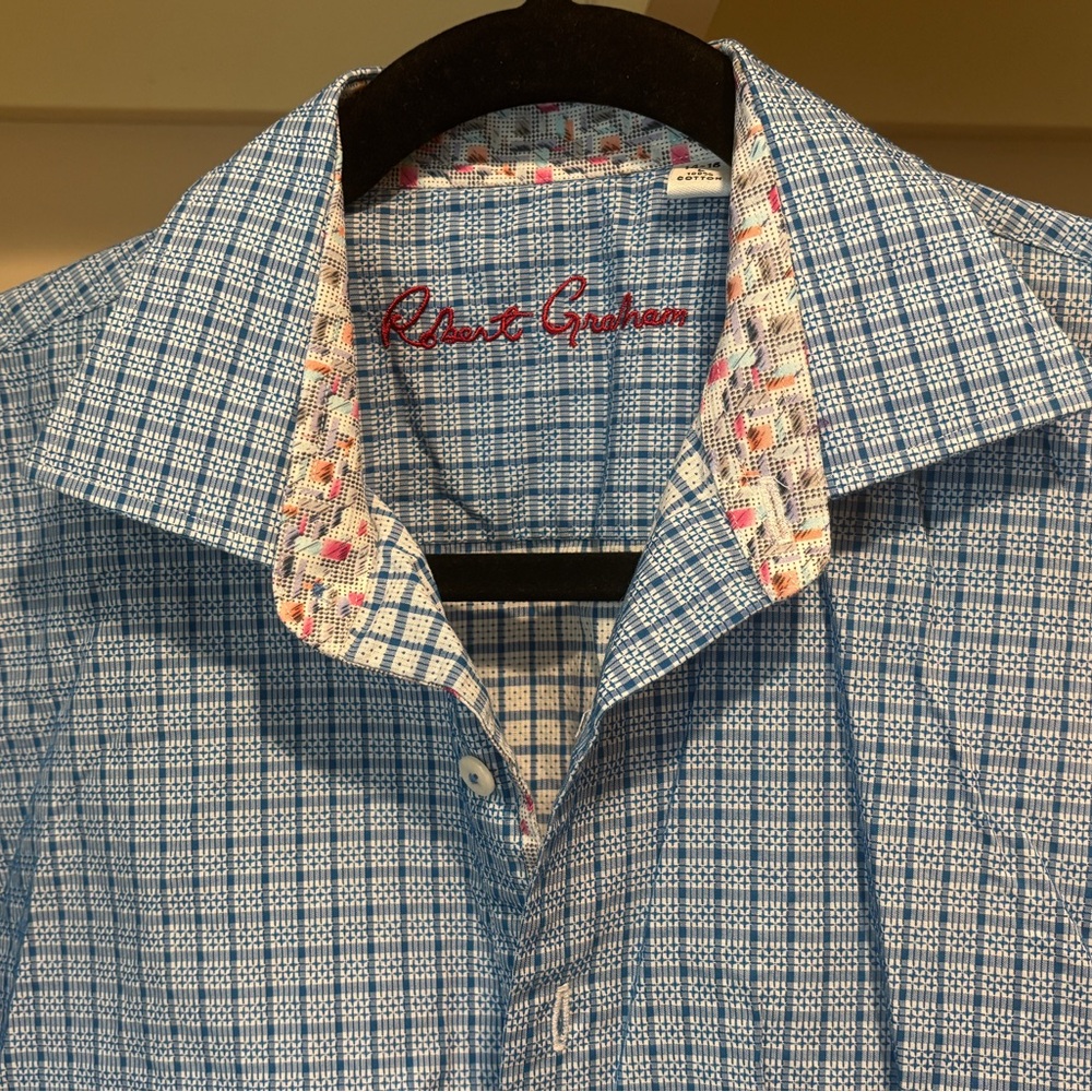 Robert Graham Blue Plaid boys Shirt